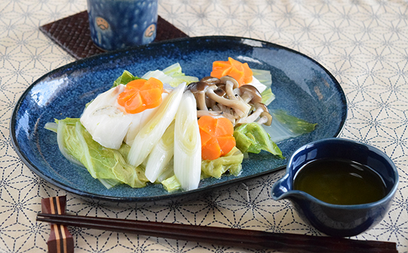 タラと野菜のレンジ蒸し